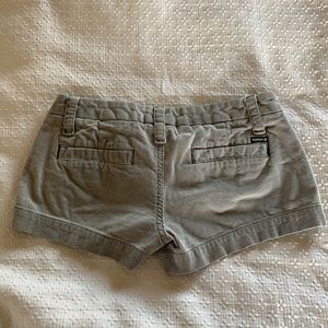 Hurley grey corduroy low rise shorts size 0